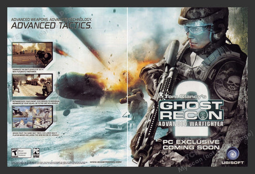 2007 Ghost Recon: Advanced Warfighter Video Game Print Advertisement (2 pgs)