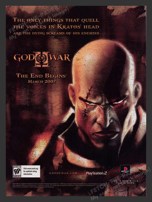 2007 God of War: The End Begins Video Game Print Advertisement