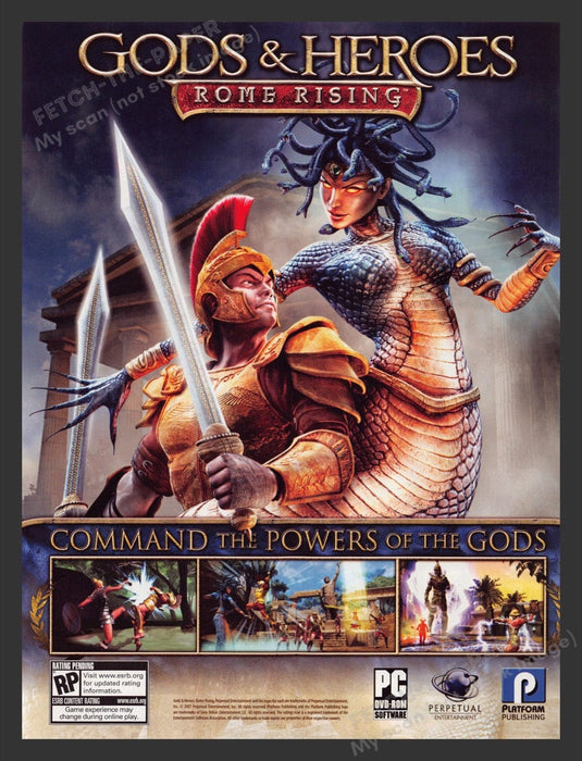 2007 Gods & Heroes: Rome Rising Medusa Video Game Print Advertisement