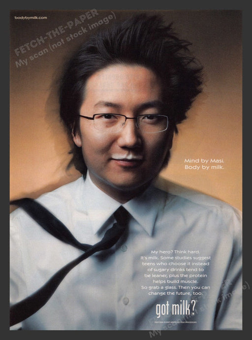2007 "got milk?" Masi Oka Print Advertisement Ad