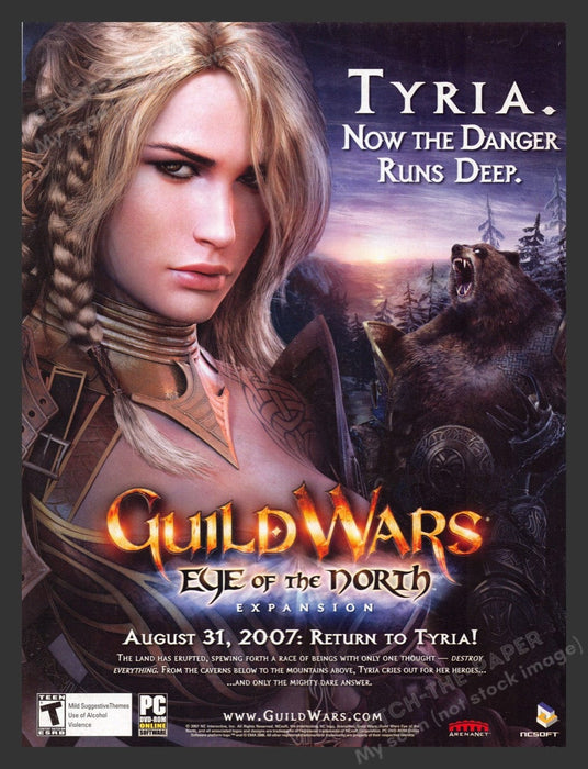2007 Guild Wars: Eye of the North Tyria Video Game Print Advertisement