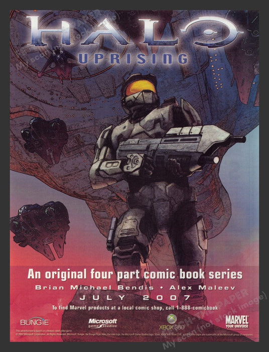 2007 Halo Uprising 4 part Comic Book Series Promo Print Advertisement