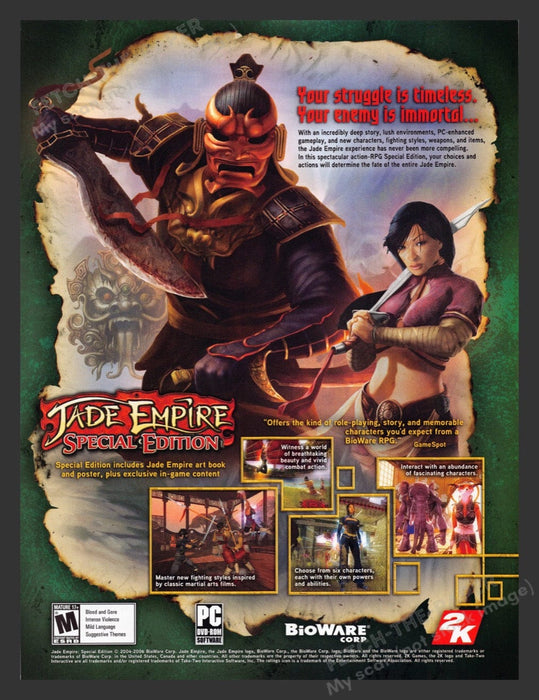 2007 Jade Empire: Special Edition Video Game Print Advertisement