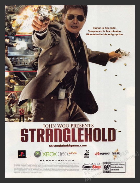 2007 John Woo Presents Stranglehold Video Game Print Advertisement