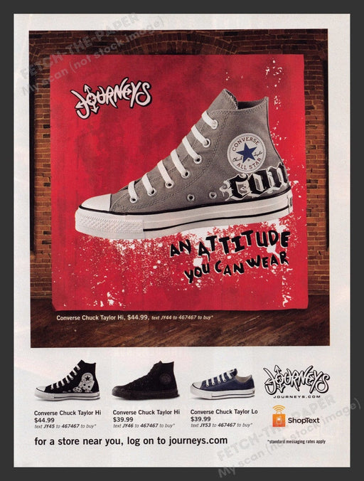 2007 Journeys Converse Chuck Taylor Hi Shoes Print Advertisement Ad