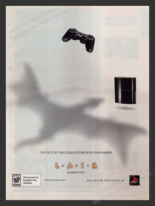 2007 Lair "Fate of 2 civilizations in your hands" Video Game Print Advertisement