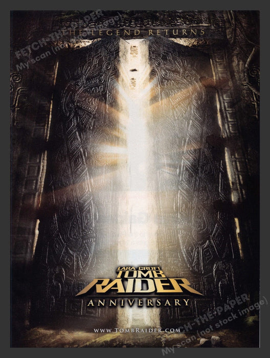 2007 Lara Croft Tomb Raider Anniversary Video Game Print Advertisement