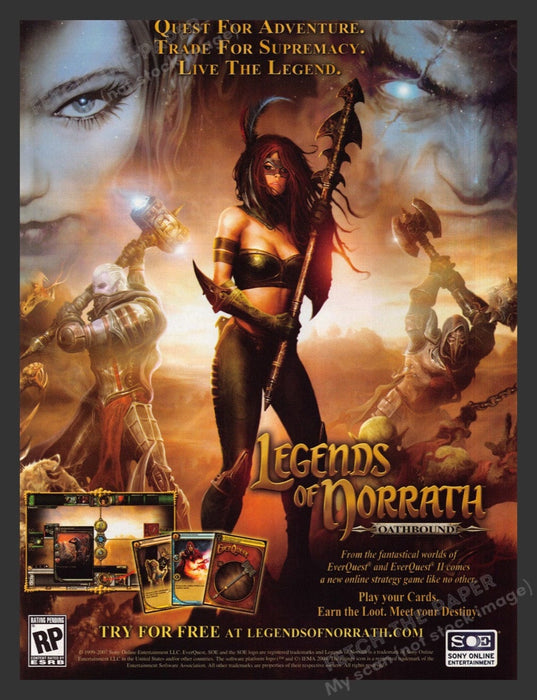 2007 Legends of Norrath: Oathbound Video Game Print Advertisement
