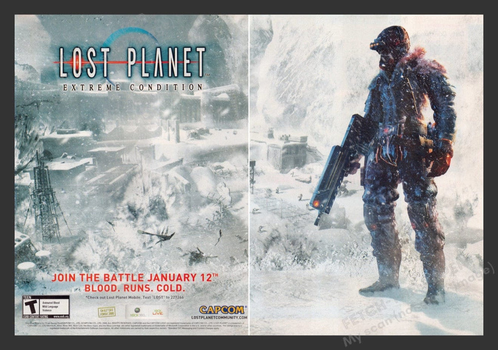 2007 Lost Planet: Extreme Condition Video Game Print Ad (2 pages)