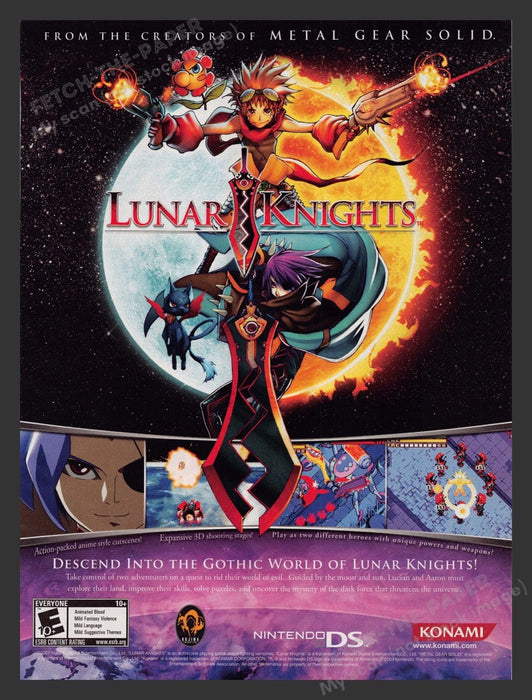 2007 Lunar Knights Video Game Print Advertisement
