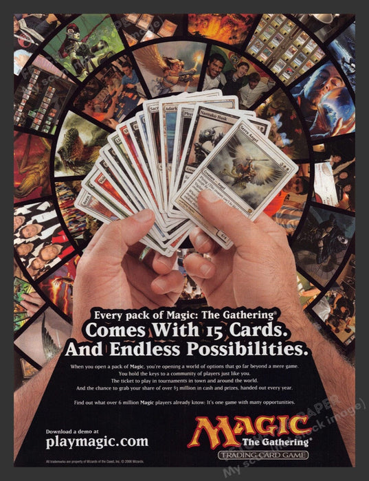 2007 Magic the Gathering Fan Cards Video Game Print Advertisement