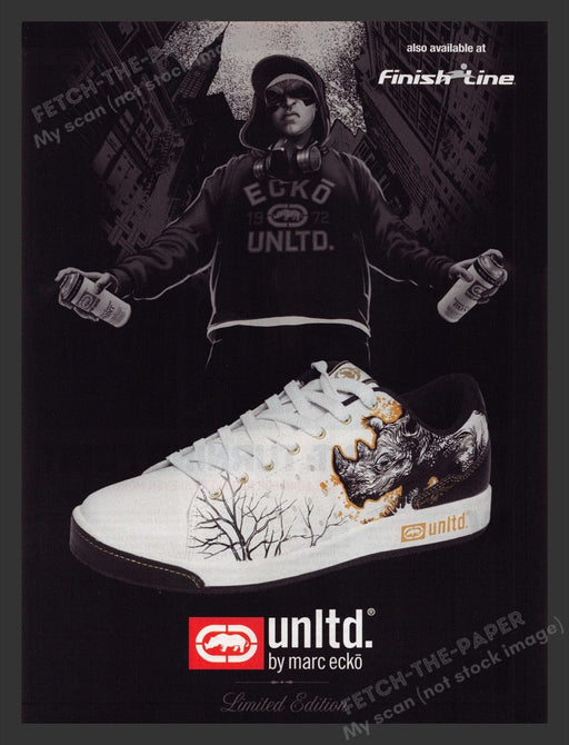 2007 Marc Ecko Unltd Shoes Rhino Print Advertisement Ad