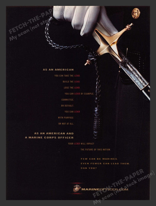 2007 Marine Corps Officer Video Game Print Advertisement Fetch the Paper!