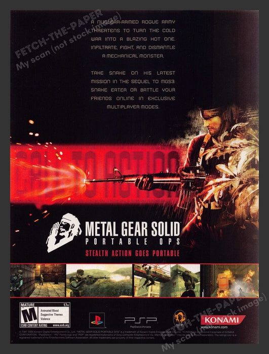 2007 Metal Gear Solid: Portable OPS Print Advertisement