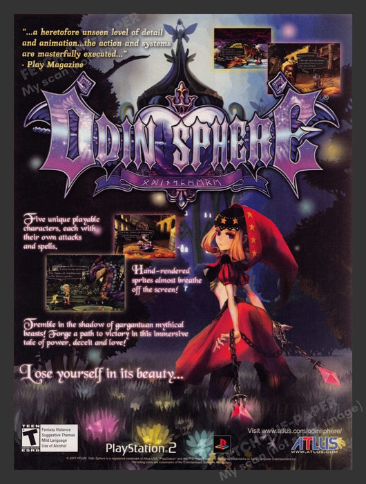 2007 Odin Sphere Video Game Print Advertisement