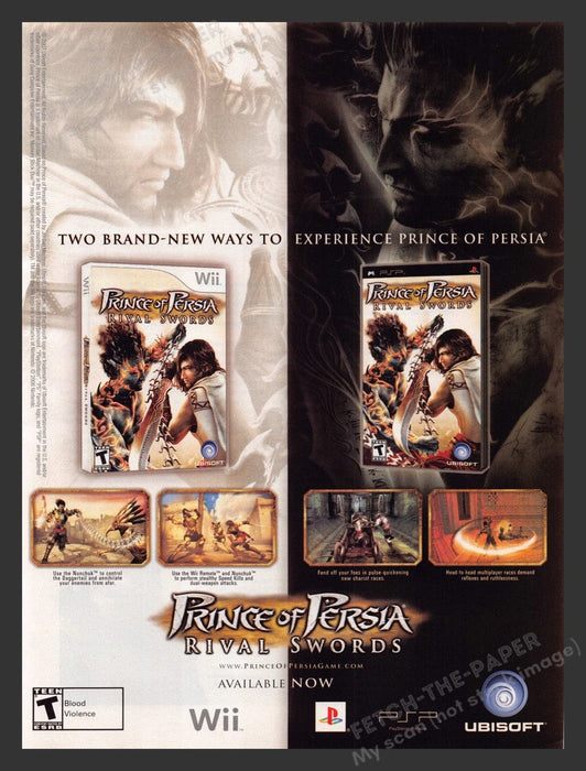 2007 Prince of Persia: Rival Swords Video Game Print Advertisement