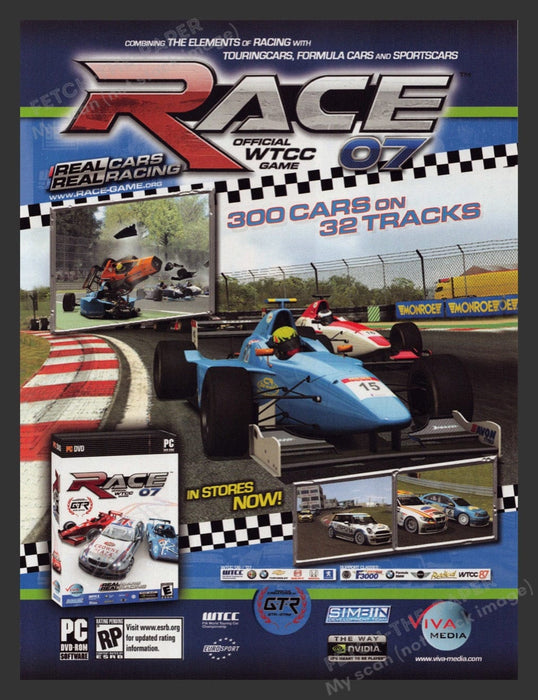 2007 Race 07 Official WTCC Video Game Print Advertisement