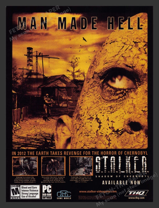 2007 S.T.A.L.K.E.R. Shadow of Chernobyl Video Game Print Advertisement