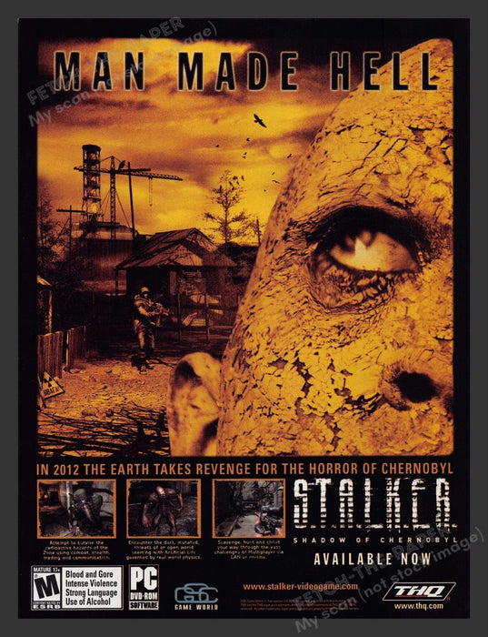2007 S.T.A.L.K.E.R. Shadow of Chernobyl Video Game Print Advertisement