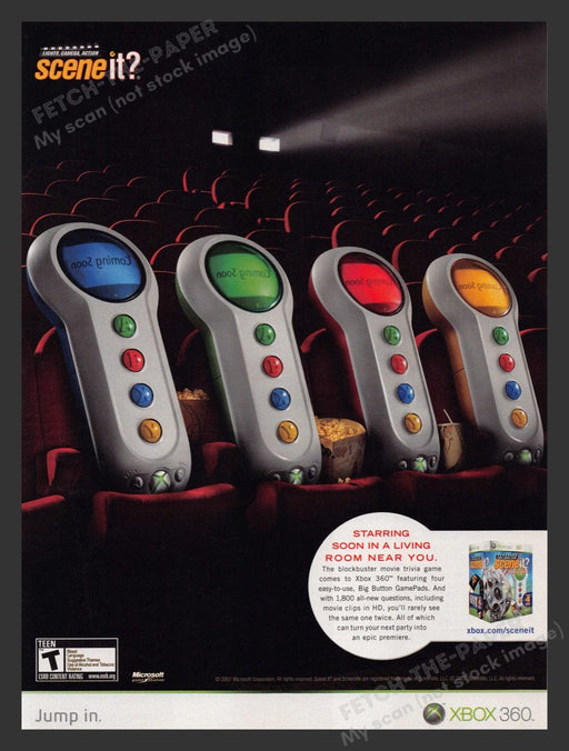 2007 Scene It? Controllers at Movie Theater Video Game Print Advertisement