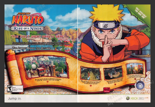 2007 Shonen Jump Naruto: Rise of a Ninja Video Game Print Advertisement (2 pgs)