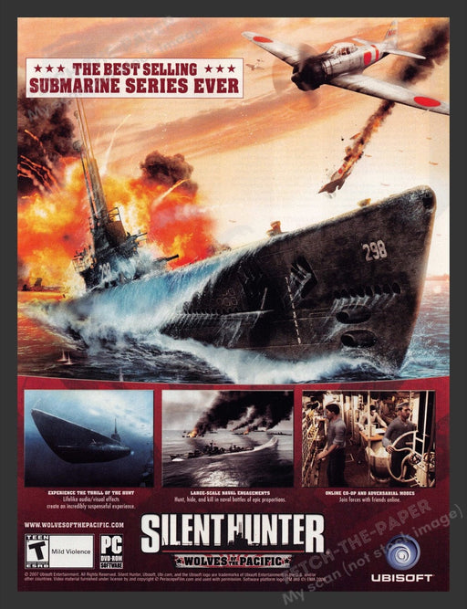 2007 Silent Hunter: Wolves of the Pacific Video Game Print Advertisement