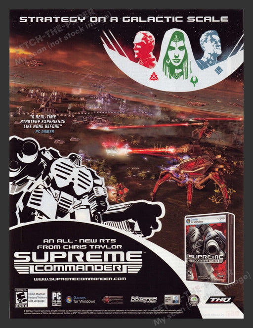 2007 Supreme Commander on a Galactic Scale Video Game Print Advertisement