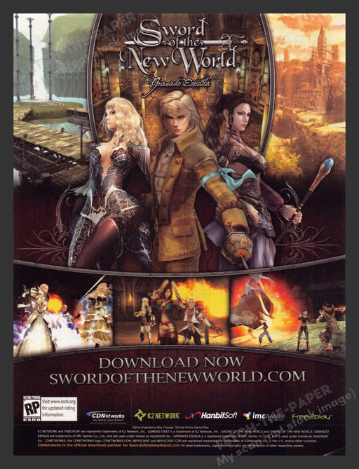 2007 Sword of the New World RP Video Game Print Advertisement