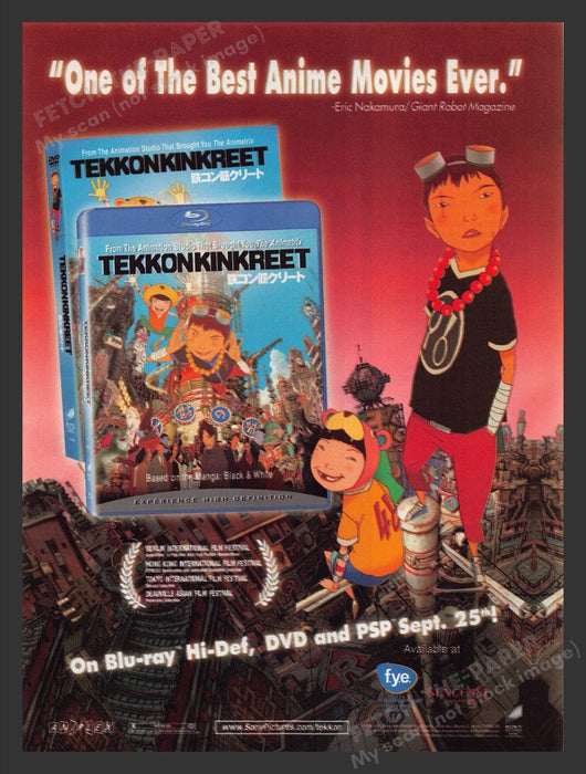 2007 Tekkonkinkreet Anime Movie Print Advertisement Fetch the Paper!
