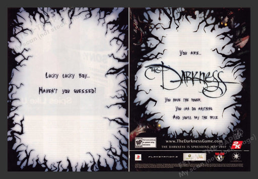 2007 The Darkness "It's spreading" Video Game Print Advertisement (2 pgs)