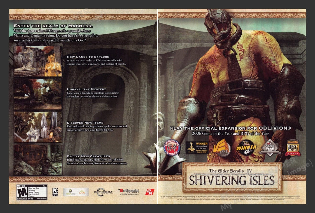 2007 The Elder Scrolls IV: Shivering Isles Video Game Print Advertisem ...