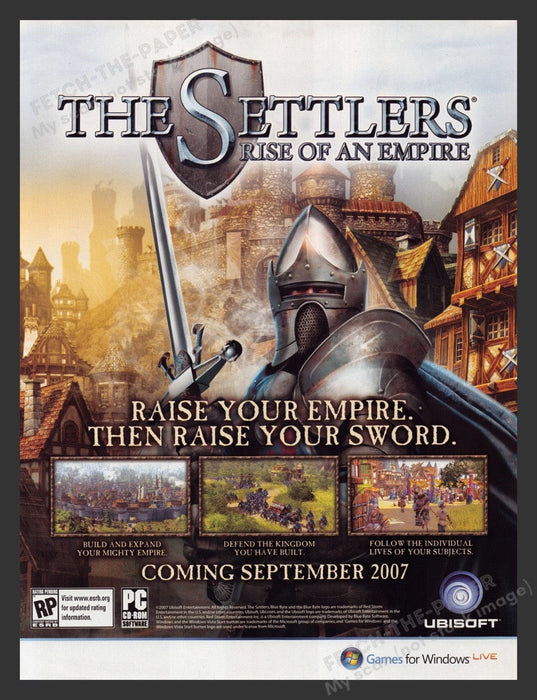 2007 The Settlers: Rise of an Empire Video Game Print Advertisement