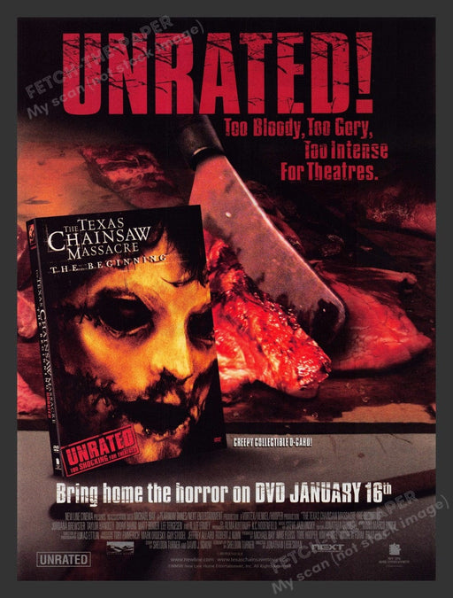 2007 The Texas Chainsaw Massacre: The Beginning Movie Print Advertisement Ad