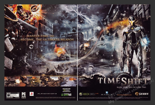 2007 TimeShift Video Game Print Advertisement (2 pgs)