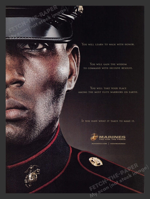 2007 U.S. Marines "The Few. The Proud." Print Advertisement Ad Fetch the Paper!