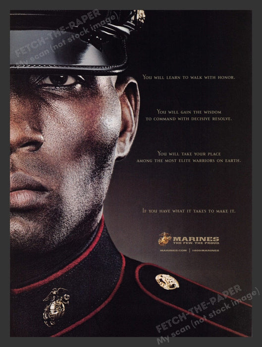 2007 U.S. Marines "The Few. The Proud." Print Advertisement Ad Fetch the Paper!