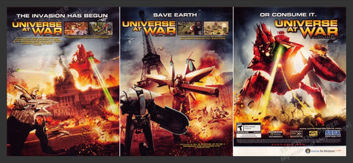 2007 Universe at War: Earth Assault Video Game Print Advertisement (3 pgs)