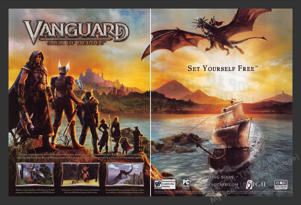 2007 Vanguard: Saga of Heroes Video Game Print Advertisement (2 pgs)