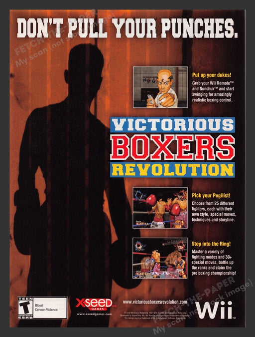 2007 Victorious Boxers Revolution Video Game Print Advertisement