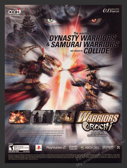 2007 Warriors Orochi Video Game Print Advertisement