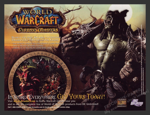 2007 World of Warcraft Action Figures Print Advertisement