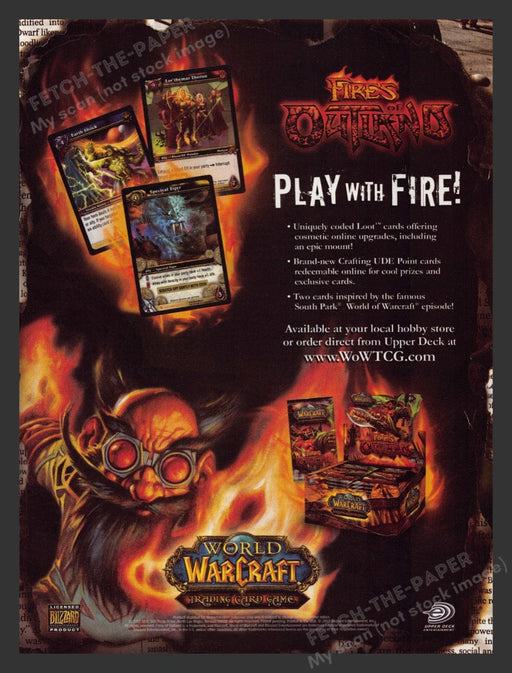 2007 World of Warcraft: Fires of Outland Trading Card Game Print Advertisement
