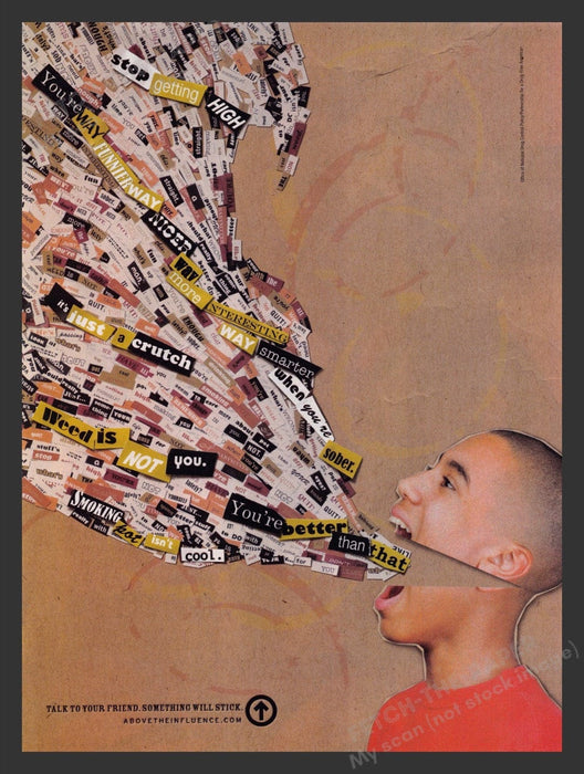 2008 Above the Influence Anti-drug Talk to Your Friends Print Advertisement Ad