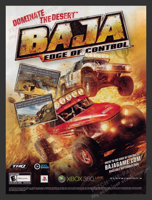 2008 Baja: Edge of Control Video Game Print Advertisement