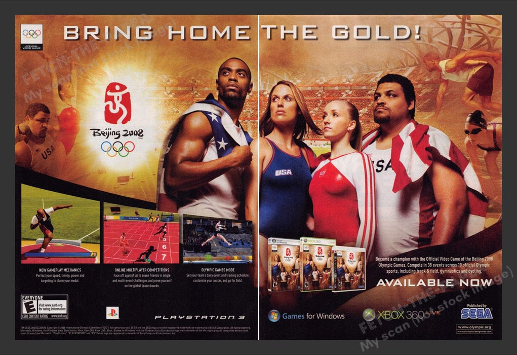 2008 Beijing 2008 Olympics Video Game Print Advertisement (2 pgs)