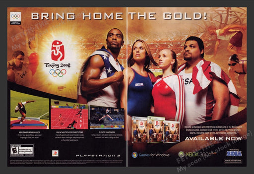 2008 Beijing 2008 Olympics Video Game Print Advertisement (2 pgs)