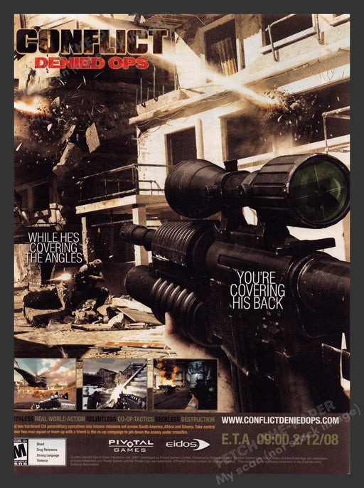 2008 Conflict: Denied Ops Video Game Print Advertisement