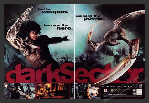 2008 Dark Sector Video Game Print Advertisement (2 pgs)