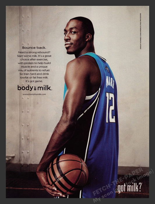 2008 "got milk?" Dwight Howard Basketball Player Print Advertisement Ad