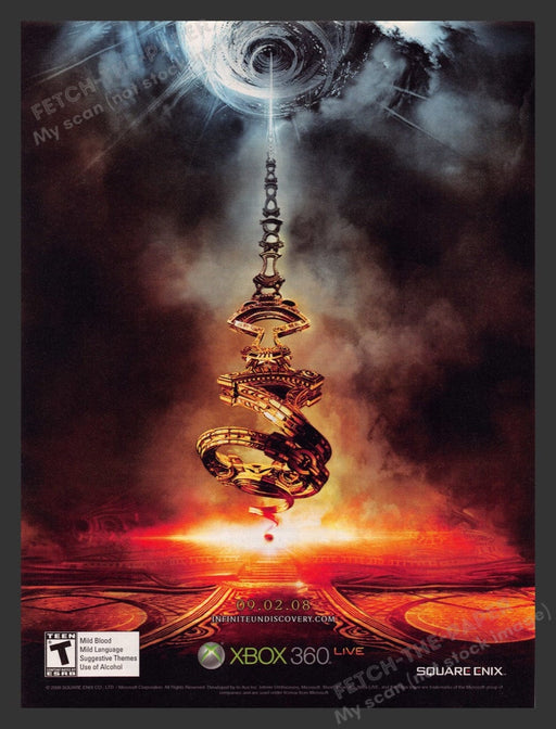 2008 Infinite Undiscovery Video Game Print Advertisement
